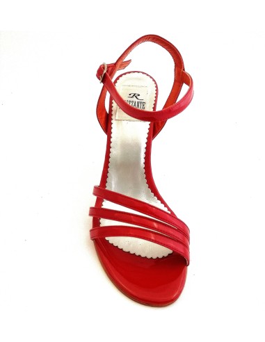 Spuntata vernice rosso suola cuoio tacco 85 sottile