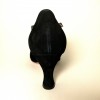 Scarpa da ballo donna liscio da sala standard punta chiusa camoscio glitter pelle nero suola in cuoio tacco 70 rocchetto