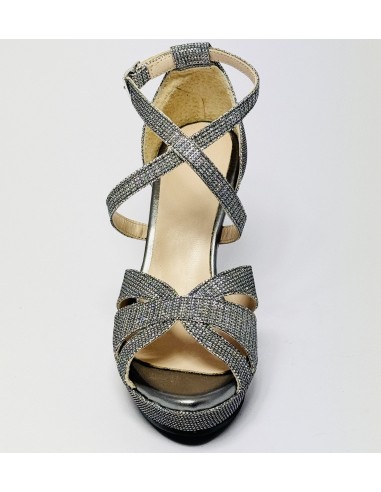 Scarpa da ballo donna latino ballo da sala liscio memory plateau tessuto lamp canna di fucile suola gommina tacco 100 stiletto