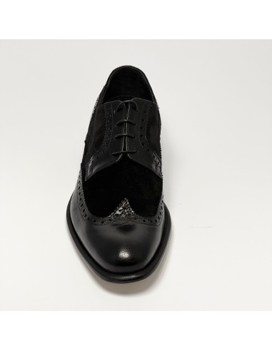 Scarpa da ballo uomo ballo da sala liscio tango cerimonia camoscio pelle nero suola cuoio pomiciato tacco 25 sottotacco gomma