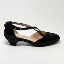 Scarpa da ballo donna ballo da sala liscio allenamento studio training nabuk lucertolina suola bufalo tacco 30 stiletto