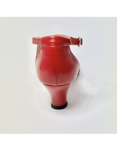 Scarpa da ballo donna ballo da sala liscio latino tango pelle glitter rosso suola cuoio pomiciato tacco 50
