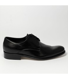 Scarpa da ballo da uomo ballo da sala liscio tango argentino pelle nero suola bufalo tacco 25 sotto tacco gomma