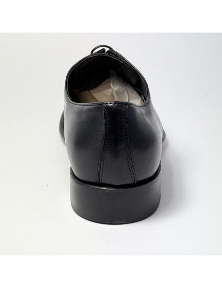 Scarpa da ballo uomo ballo da sala liscio tango argentino pelle nera suola cuoio pomiciato tacco 25