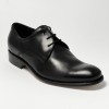 Scarpa da ballo uomo ballo da sala liscio tango argentino pelle nera suola cuoio pomiciato tacco 25