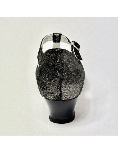 Scarpa da ballo donna ballo da sala liscio standard nabuk polvere argento suola cuoio pomiciato tacco 30 largo