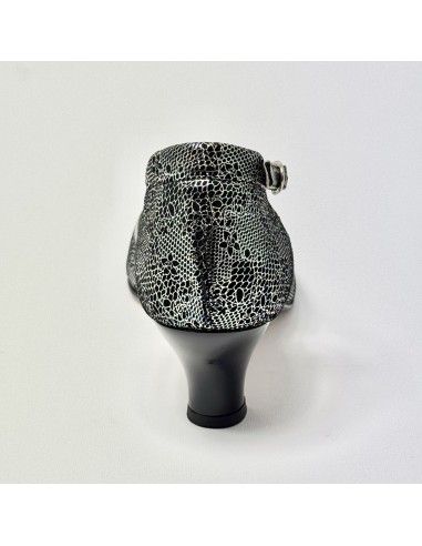 Scarpa da ballo donna latino americano liscio da sala nabuk nero argento vernice nero suola cuoio pomiciato tacco 50