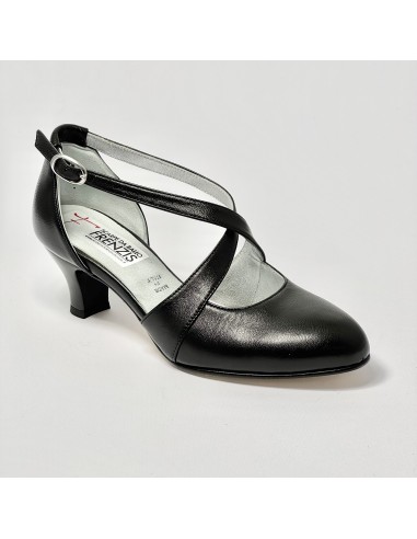 Scarpa da ballo donna ballo da sala liscio latino tango sottopiede memory pelle nero suola cuoio pomiciato tacco 50