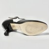 Scarpa da ballo donna ballo liscio da sala standard punta chiusa pelle nero suola cuoio tacco 70 rocchetto