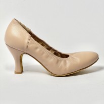 Scarpa da ballo donna liscio da sala standard punta chiusa pelle carne suola bufalo tacco 70 rocchetto