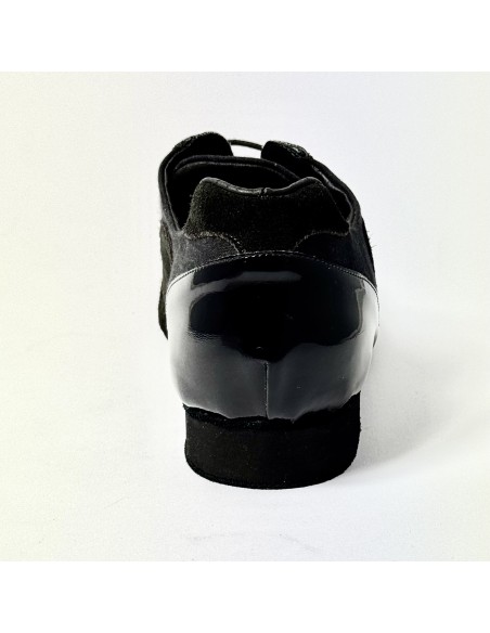 Sneakers da ballo uomo latino liscio tango camoscio vernice tessuto nero suola bufalo tacco 20
