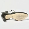 Scarpa da ballo donna liscio da sala standard punta chiusa pelle nero suola cuoio tacco 50