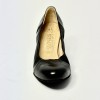 Scarpa da ballo donna liscio da sala standard punta chiusa pelle nero suola bufalo tacco 50 rocchetto