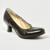 Scarpa da ballo donna liscio da sala standard punta chiusa pelle nero suola bufalo tacco 50 rocchetto