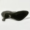 Scarpa da ballo donna liscio da sala standard punta chiusa pelle nero suola bufalo tacco 70 rocchetto