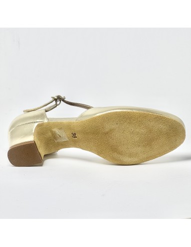 Scarpa da ballo donna liscio da sala standard punta chiusa pelle platino suola bufalo tacco 30 largo