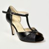 Scarpa da ballo donna latino americano liscio da sala tango argentino plateau pelle nero glitter nero suola cuoio tacco 80