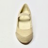 Scarpa da ballo donna standard liscio da sala tessuto traspirante e camoscio beige suola bufalo tacco 50