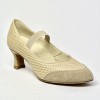 Scarpa da ballo donna standard liscio da sala tessuto traspirante e camoscio beige suola bufalo tacco 50