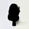 Scarpa da ballo donna liscio da sala camoscio nero suola bufalo tacco 70 rocchetto