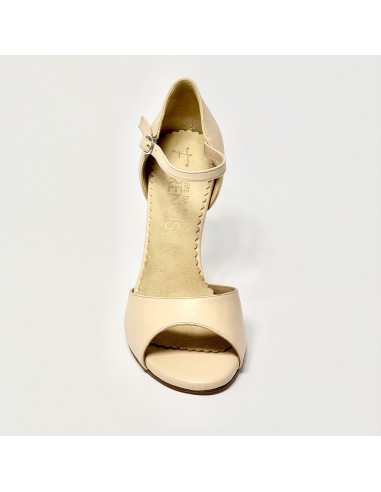 Scarpa da ballo donna tango argentino latino liscio pelle carne suola cuoio pomiciato tacco 90 sottile