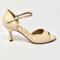 Scarpa da ballo donna tango argentino latino liscio pelle carne suola cuoio pomiciato tacco 70