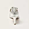 Scarpa da ballo donna tango argentino latino americano liscio da sala spuntata pelle argento suola cuoio tacco 70 sottile