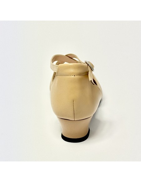 Scarpa da ballo donna ballo da sala liscio latino tango pelle carne suola bufalo tacco 30 largo