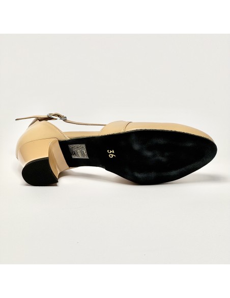 Scarpa da ballo donna ballo da sala liscio latino tango pelle carne suola bufalo tacco 30 largo