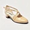 Scarpa da ballo donna ballo da sala liscio latino tango pelle carne suola bufalo tacco 30 largo