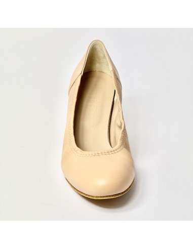 Scarpa da ballo donna liscio da sala standard punta chiusa pelle carne suola bufalo tacco 50 rocchetto