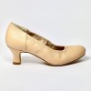 Scarpa da ballo donna liscio da sala standard punta chiusa pelle carne suola bufalo tacco 50 rocchetto