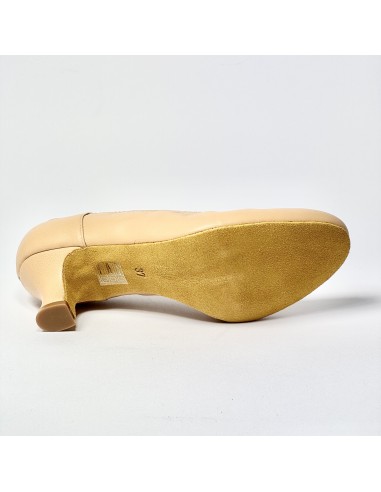 Scarpa da ballo donna liscio da sala standard punta chiusa pelle carne suola bufalo tacco 50 rocchetto