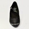Scarpa da ballo donna ballo da sala standard liscio raso nero suola bufalo tacco 70 rocchetto