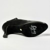 Scarpa da ballo donna ballo da sala standard liscio raso nero suola bufalo tacco 70 rocchetto