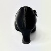 Scarpa da ballo donna da sala standard liscio punta chiusa raso nero suola bufalo tacco 50