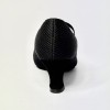 Scarpa da ballo donna ballo da sala standard liscio punta chiusa camoscio tessuto traspirante nero suola bufalo tacco 60