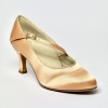 Scarpa da ballo donna ballo da sala standard punta chiusa raso carne suola bufalo tacco 70 rocchetto