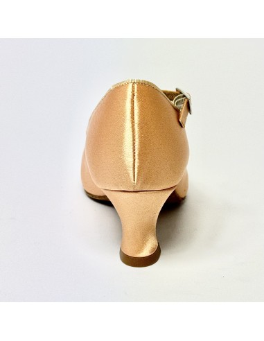Scarpa da ballo donna standard cinturino trasversale raso carne suola bufalo tacco 50 rocchetto
