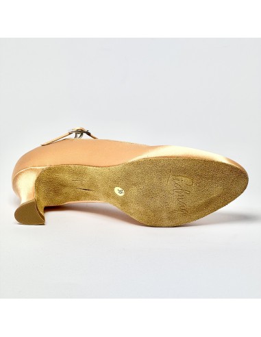 Scarpa da ballo donna standard cinturino trasversale raso carne suola bufalo tacco 50 rocchetto