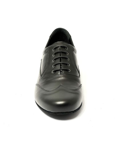 Scarpa da ballo uomo ballo da sala liscio tango argentino latino americano pelle nera suola bufalo tacco 20
