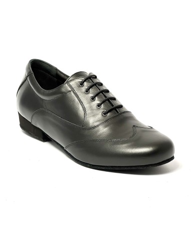 Scarpa da ballo uomo ballo da sala liscio tango argentino latino americano pelle nera suola bufalo tacco 20