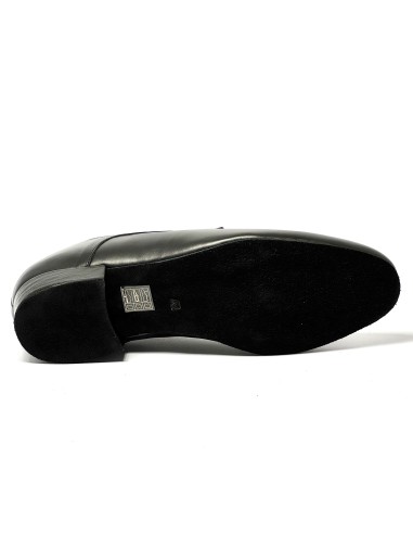 Scarpa da ballo uomo ballo da sala liscio tango argentino latino americano pelle nera suola bufalo tacco 25