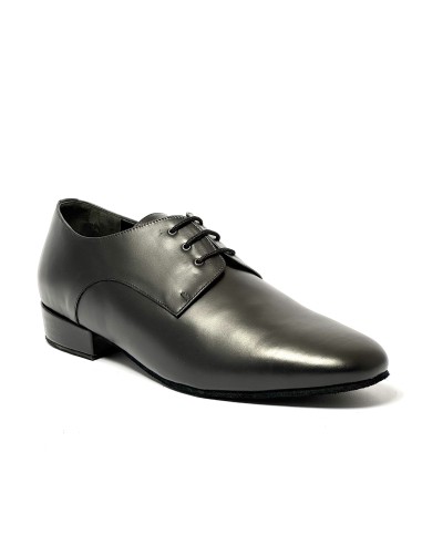 Scarpa da ballo uomo ballo da sala liscio tango argentino latino americano pelle nera suola bufalo tacco 25
