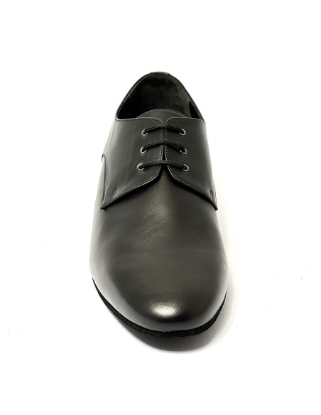 Scarpa da ballo uomo ballo da sala liscio tango argentino latino americano pelle nera suola bufalo tacco 25