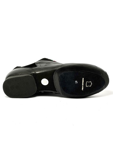 Sneakers da ballo per uomo latino americano tango argentino ballo da sala pelle camoscio nero suola intercambiabile  tacco 20