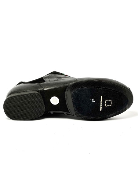 Sneakers da ballo per uomo latino americano tango argentino ballo da sala pelle camoscio nero suola intercambiabile  tacco 20