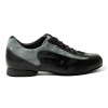 Sneakers da ballo uomo latino americano tango argentino ballo da sala liscio pelle nera camoscio grigio suola bufalo tacco 20