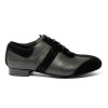 Sneakers pelle nero camoscio nero suola bufalo tacco 20