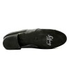 Sneakers pelle nero camoscio grigio suola gommina tacco 20